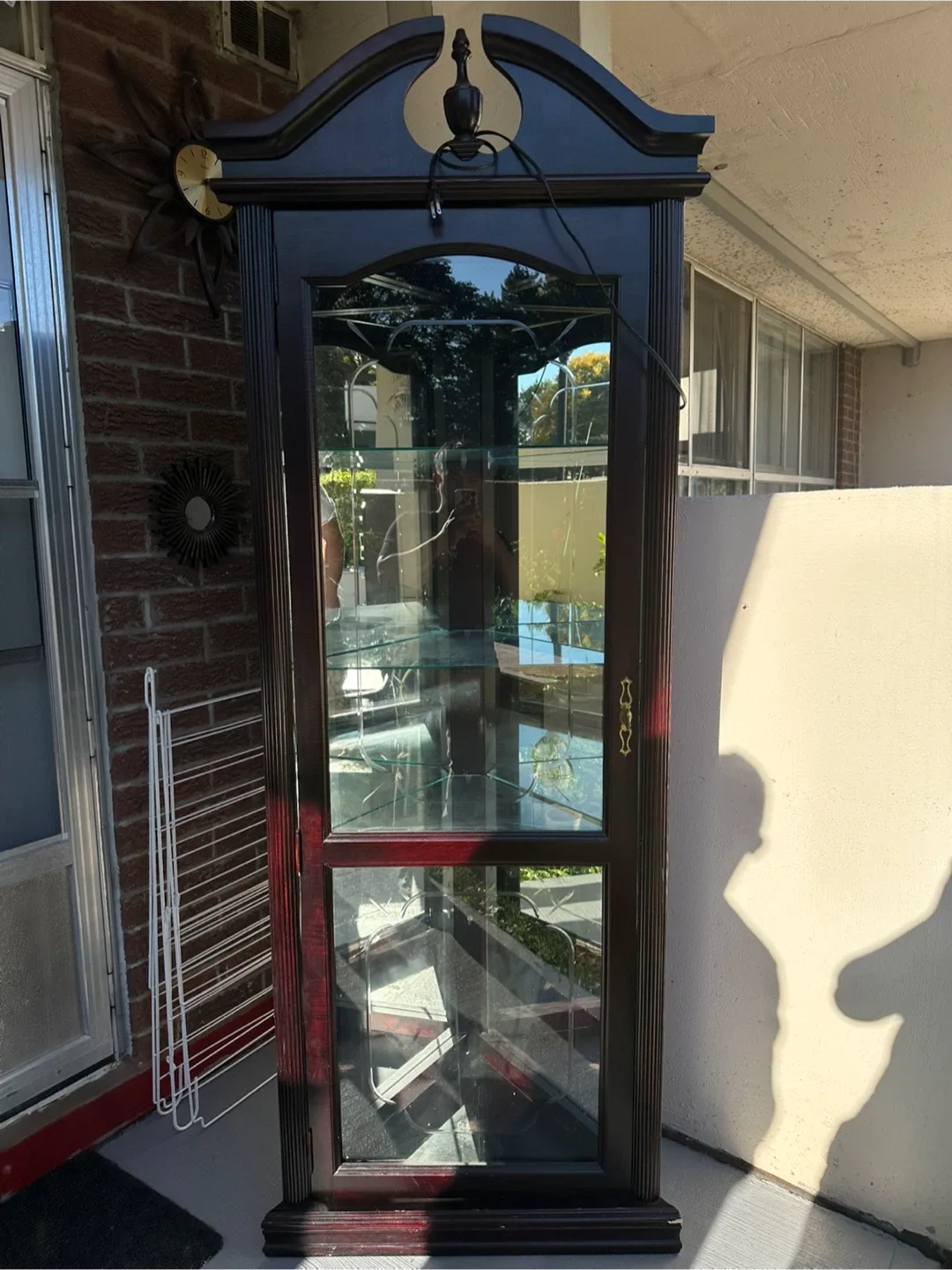 Corner Curio Display Cabinet - Dark Wood image indicator(3)