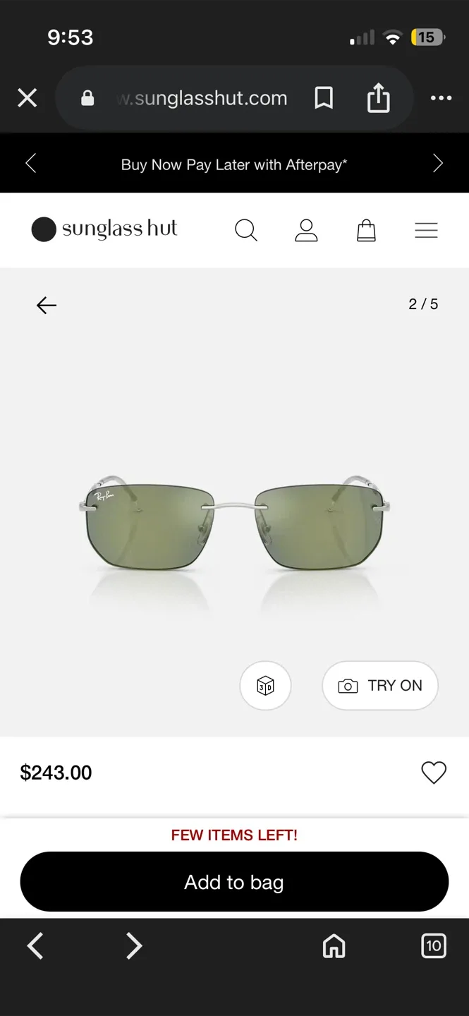 Ray-Ban Rimless Sunglasses image indicator(2)