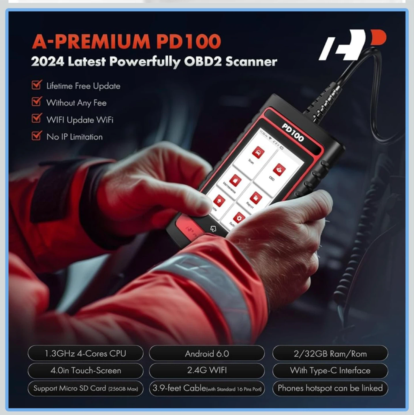 A-Premium PD100 OBD2 Scanner - photo 2