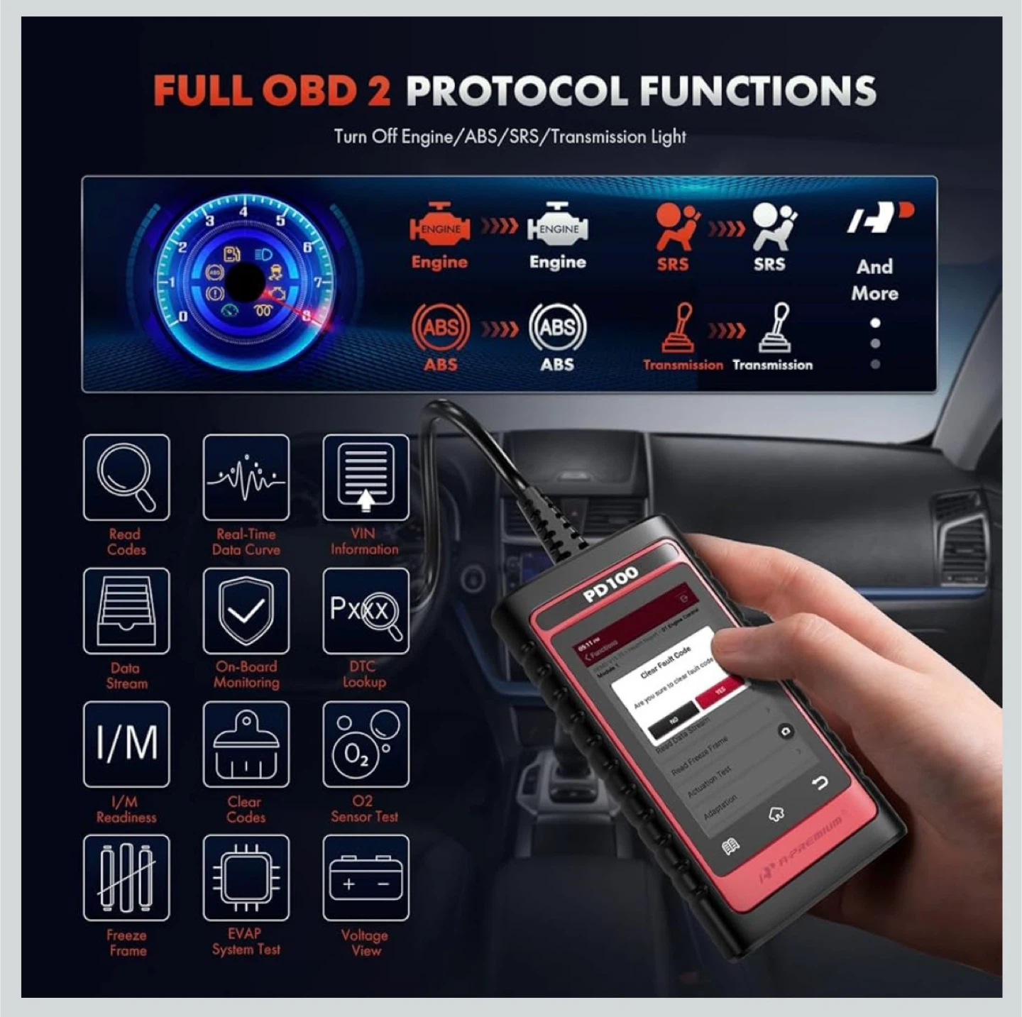 A-Premium PD100 OBD2 Scanner - photo 5