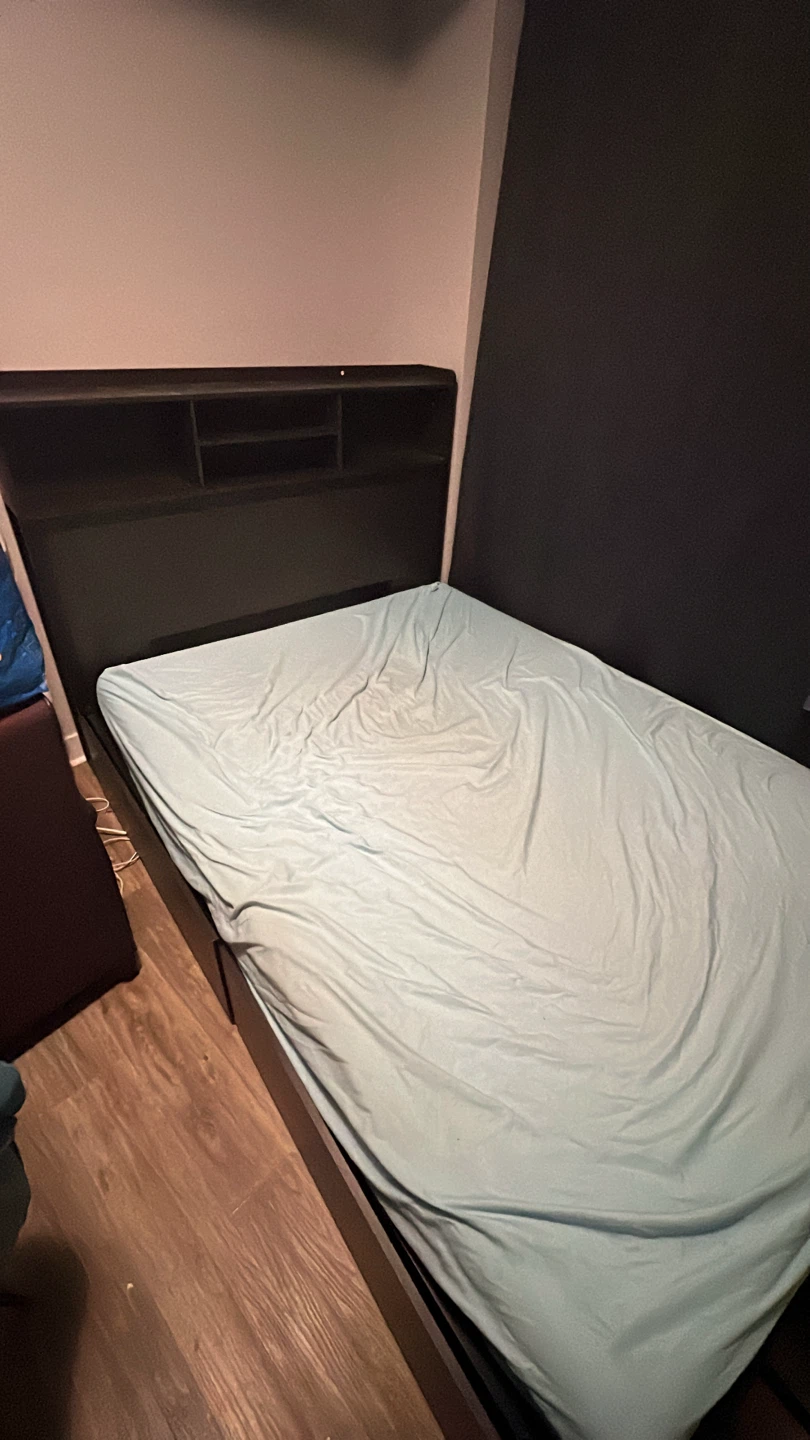 Full Size Bed Frame with LED Headboard