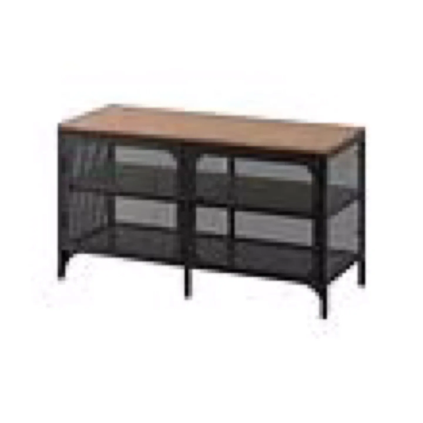 Black Metal & Wood FJÄLLBO TV bench image indicator(2)