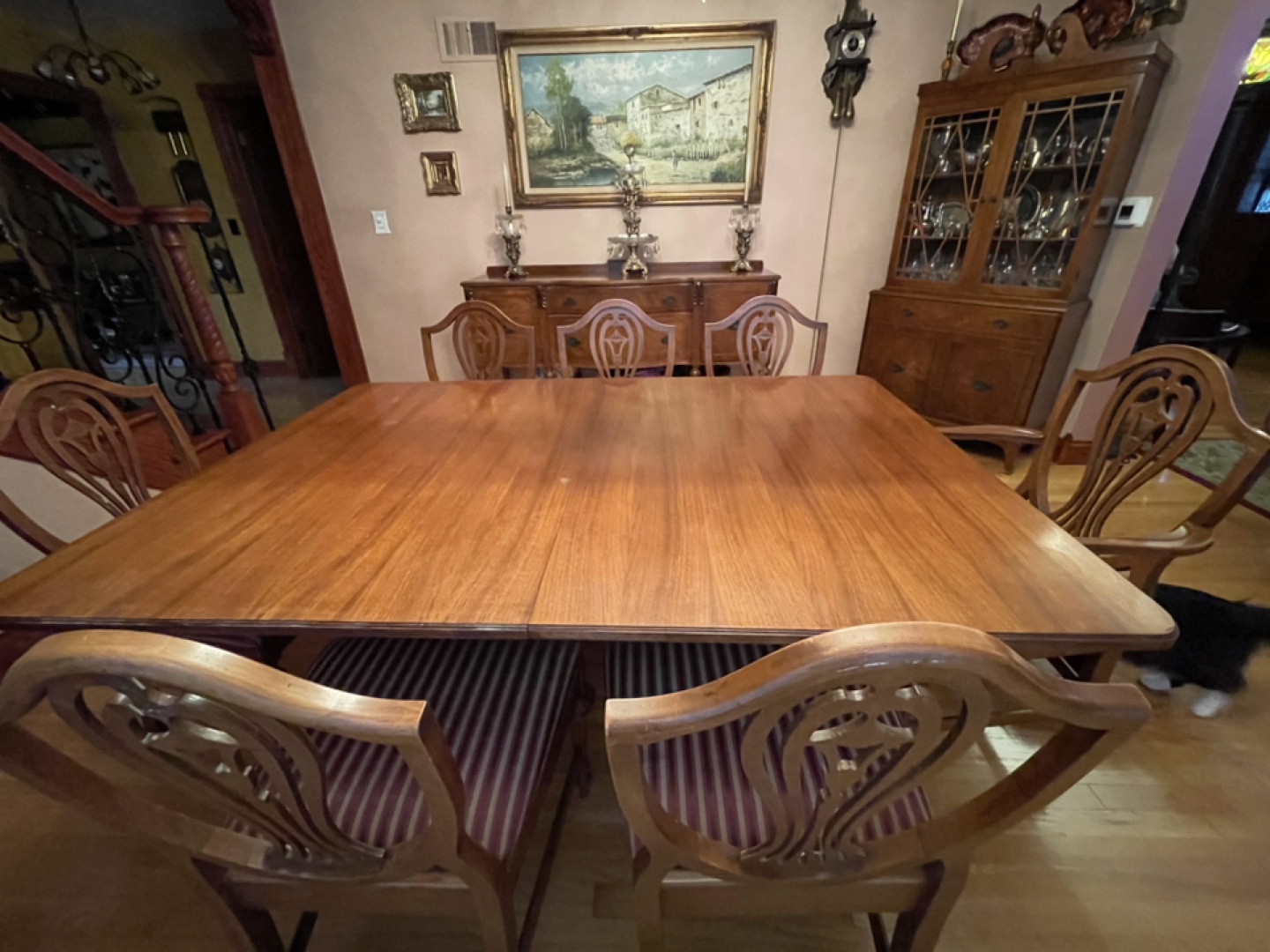 Antique Dining Table and Chairs - Set of 6 - photo 4