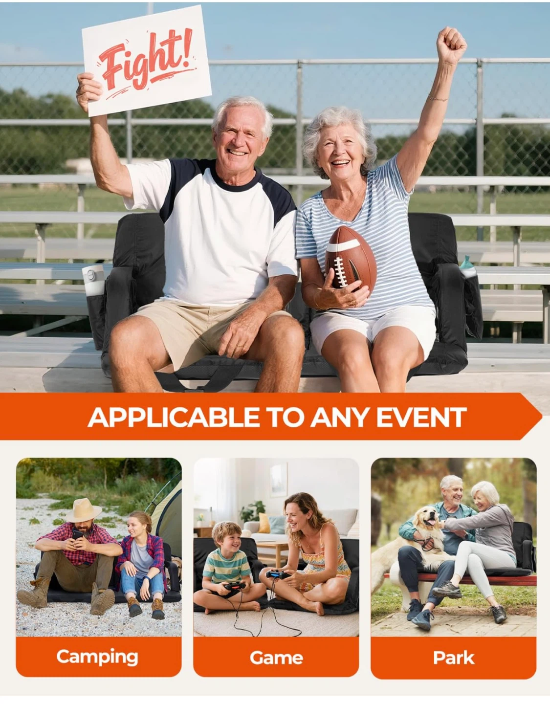 Sportneer Portable Stadium Seat (2-Pack) NEW - photo 2