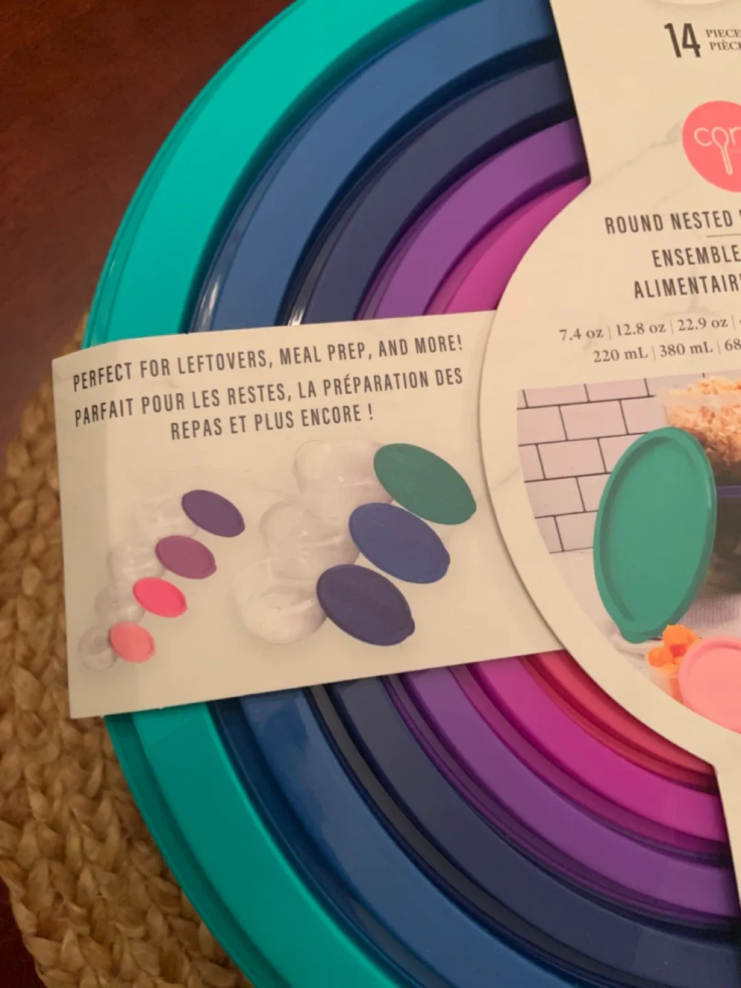 Core Kitchen 14-Piece Round Nested Food Storage Set - NEW image indicator(6)