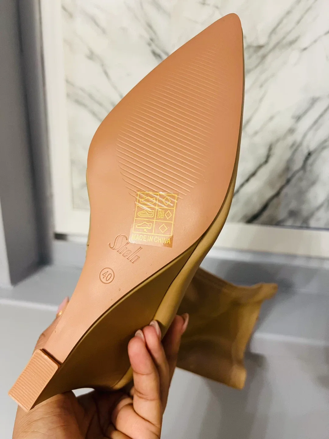 Sheila Beige Wedge Ankle Boots - Size 10 image indicator(2)