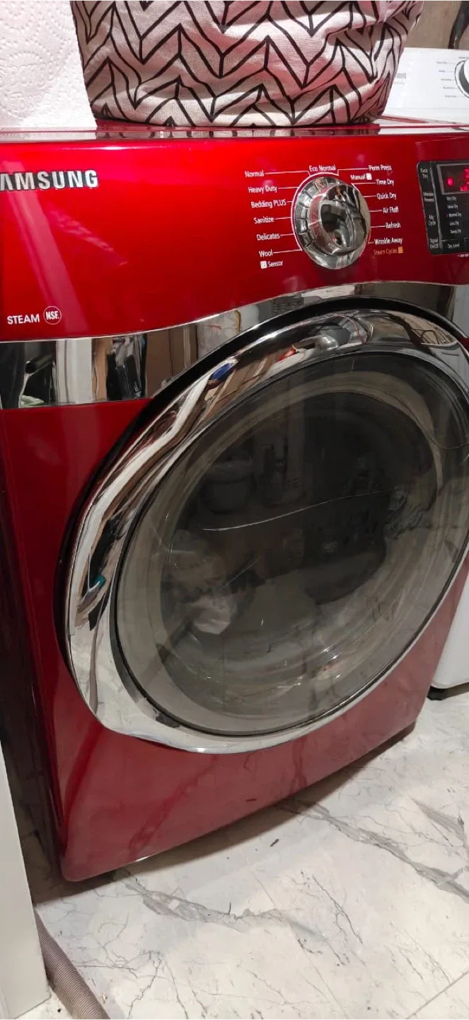 Samsung Red Front Load Washer and dryer image indicator(3)