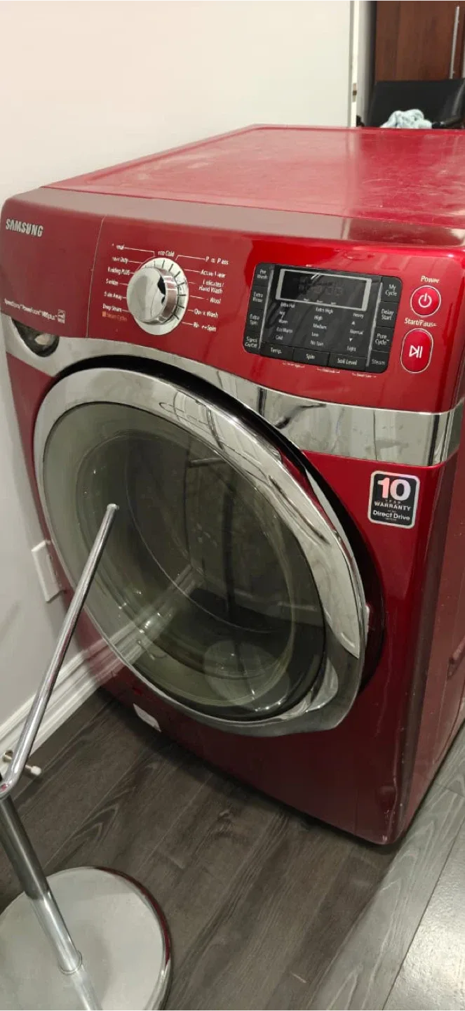 Samsung Red Front Load Washer and dryer image indicator(4)