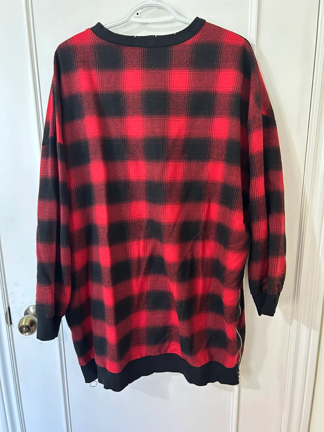 Zara Woman Red & Black Plaid Top - photo 2