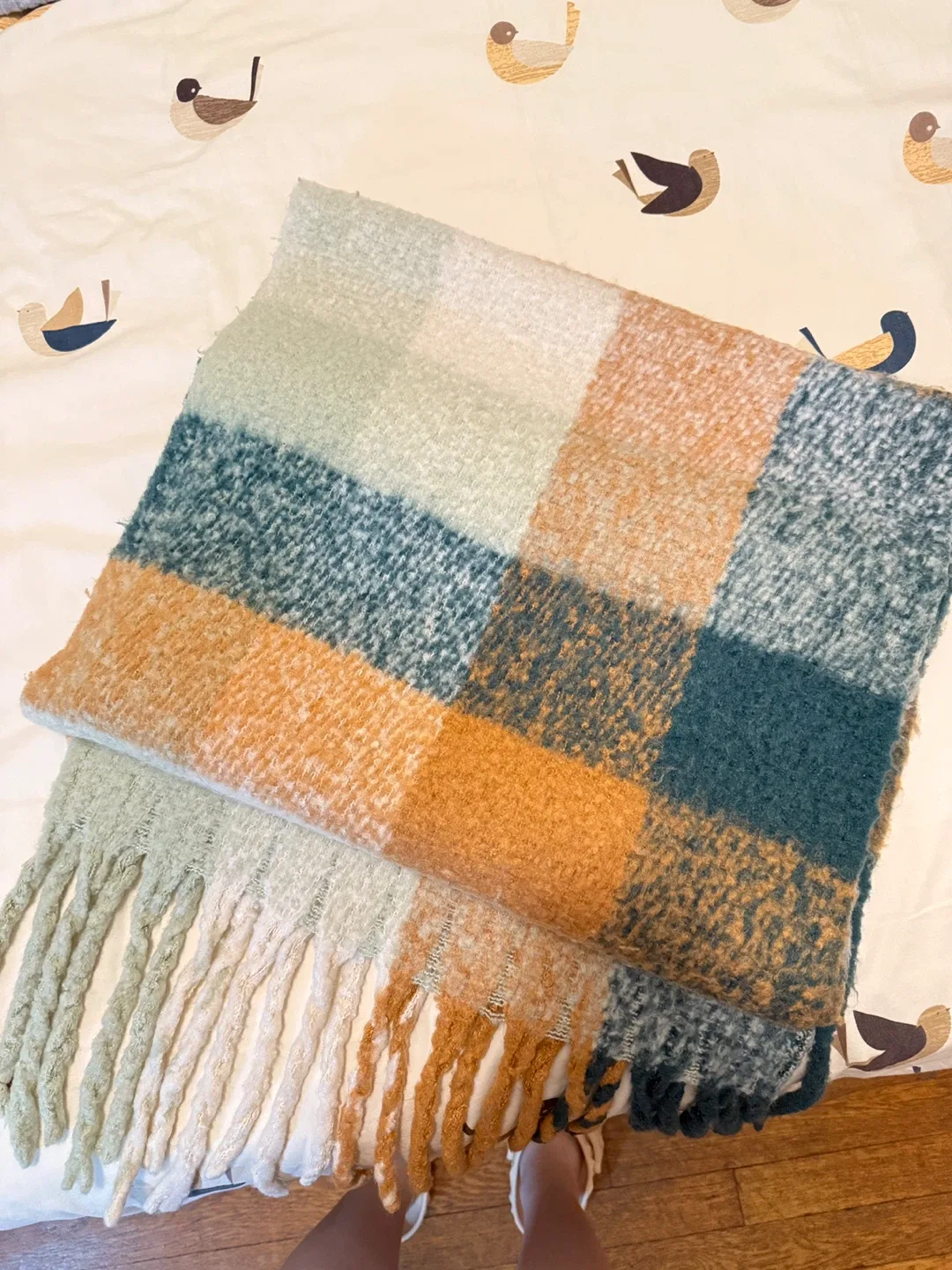 Steve Madden Plaid Blanket Scarf - One Size thumbnail