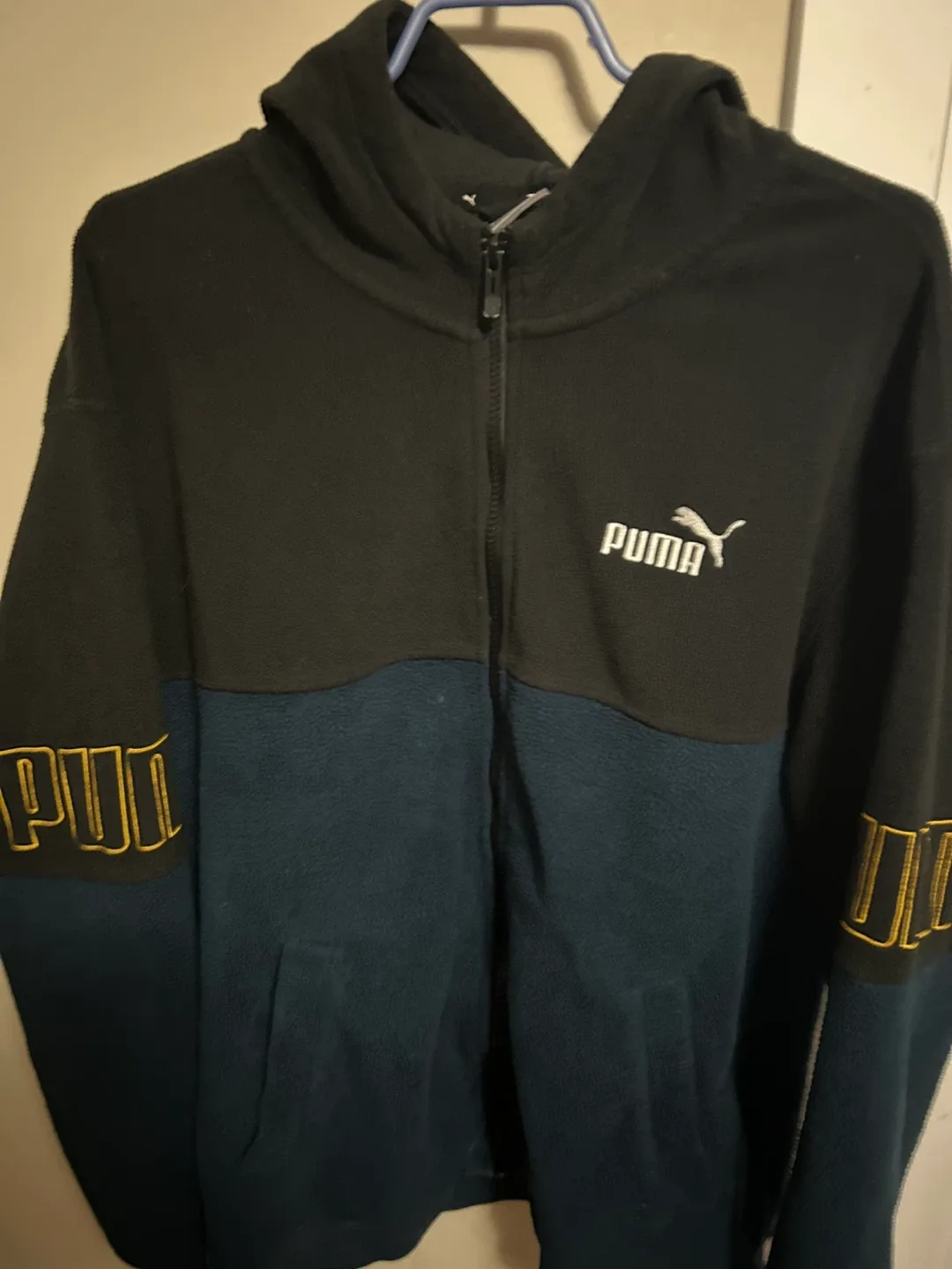 Puma Fleece Hoodie - Black & Blue image indicator(2)