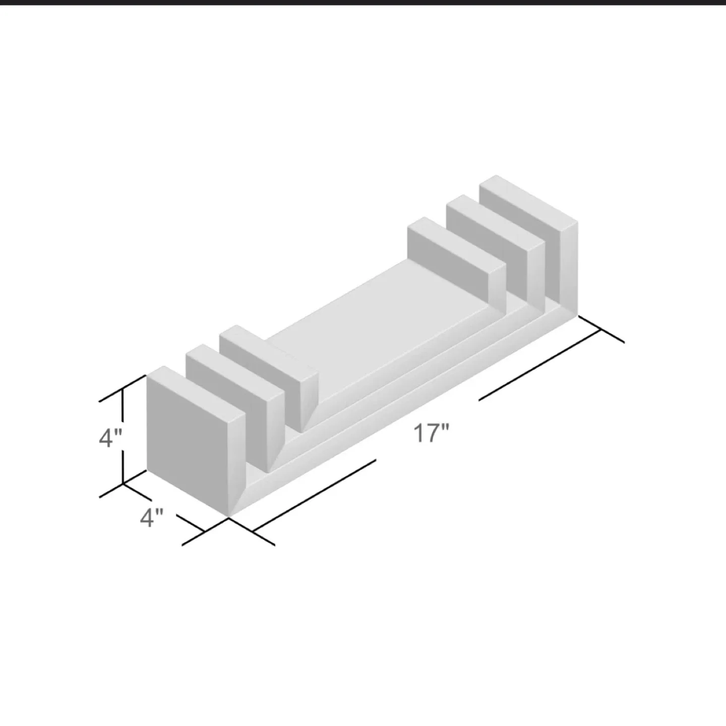 *Brand New* 3 floating u shelves, espresso finish image indicator(3)