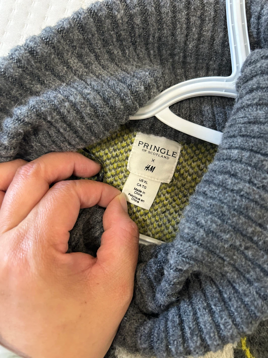 Pringle of Scotland x H&M Argyle Sweater - Size XL - photo 3