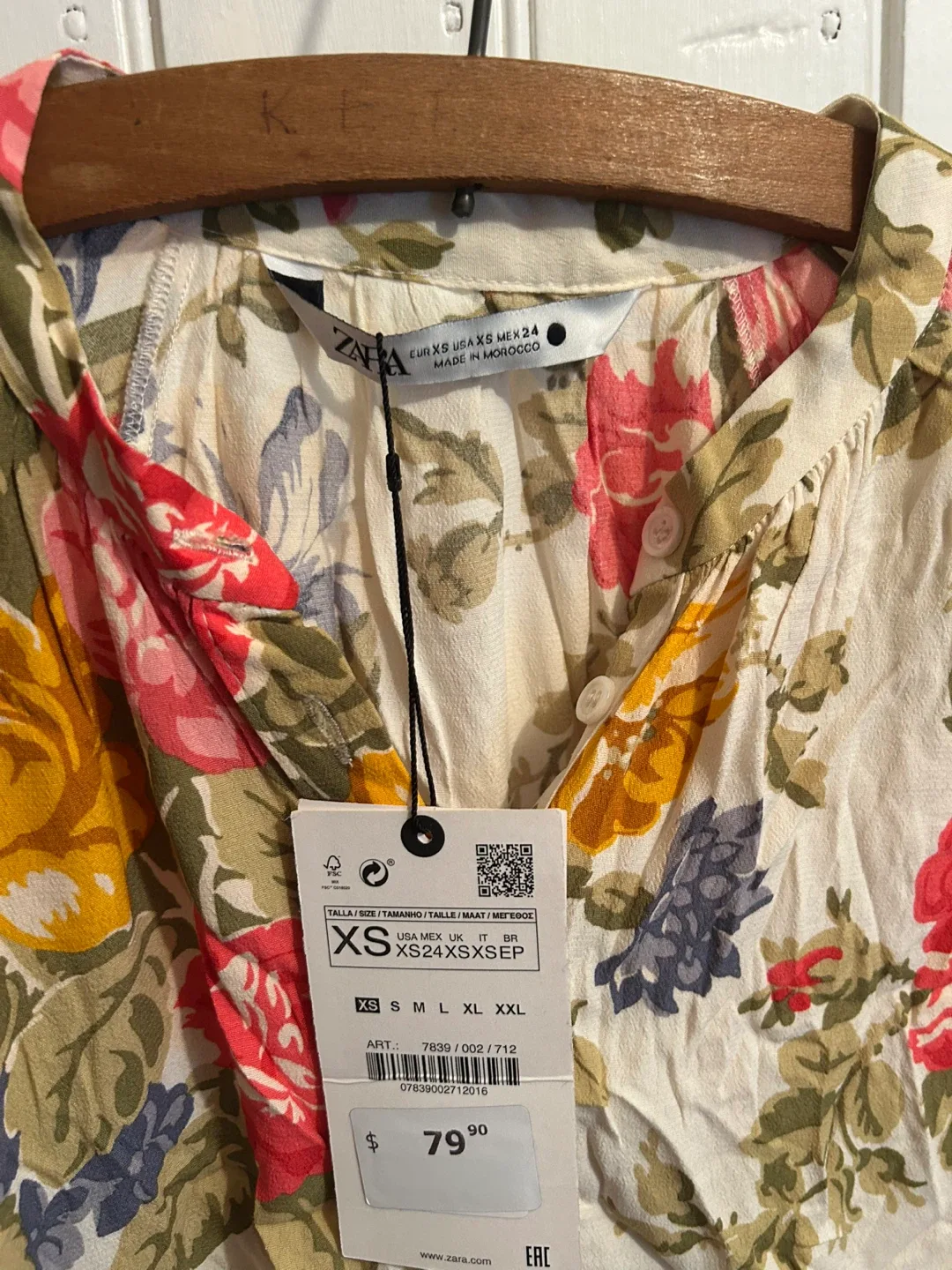 Zara Floral Print Dress - Size XS image indicator(3)