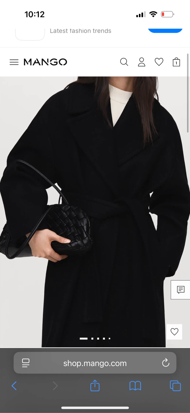 Mango Handmade Wool Blend Coat