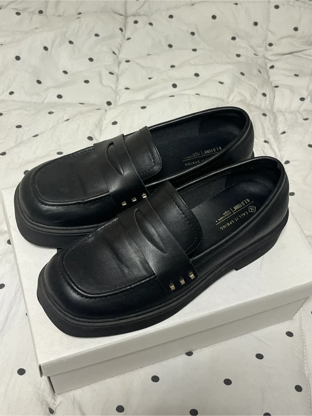 Call It Spring Black Loafers - Size 7.5 thumbnail