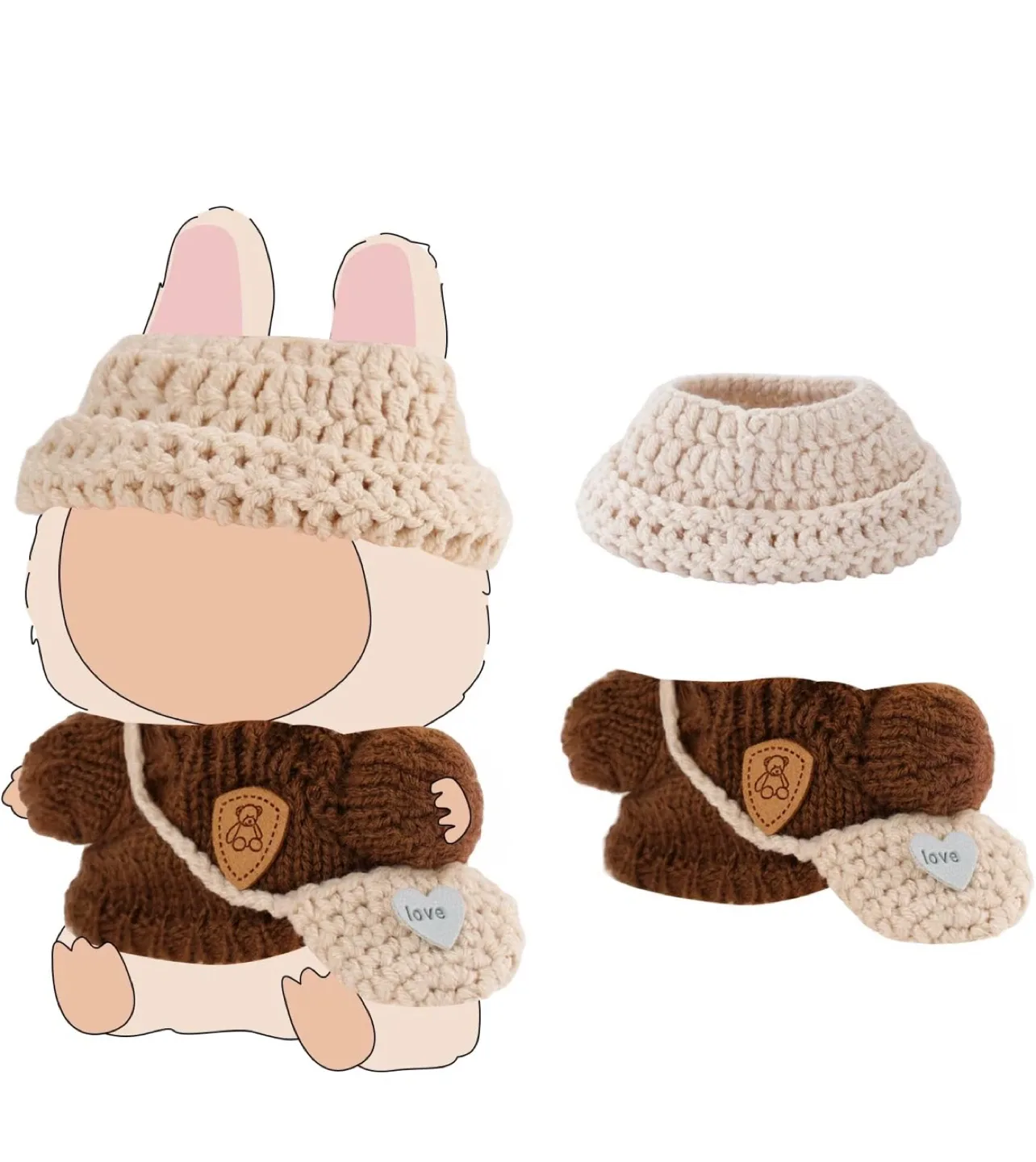 Labubu Clothes Set: Sweater, Hat, Bag image indicator(2)