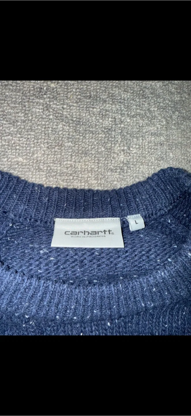 Carhartt WIP Navy Knit Sweater - Size L image indicator(3)