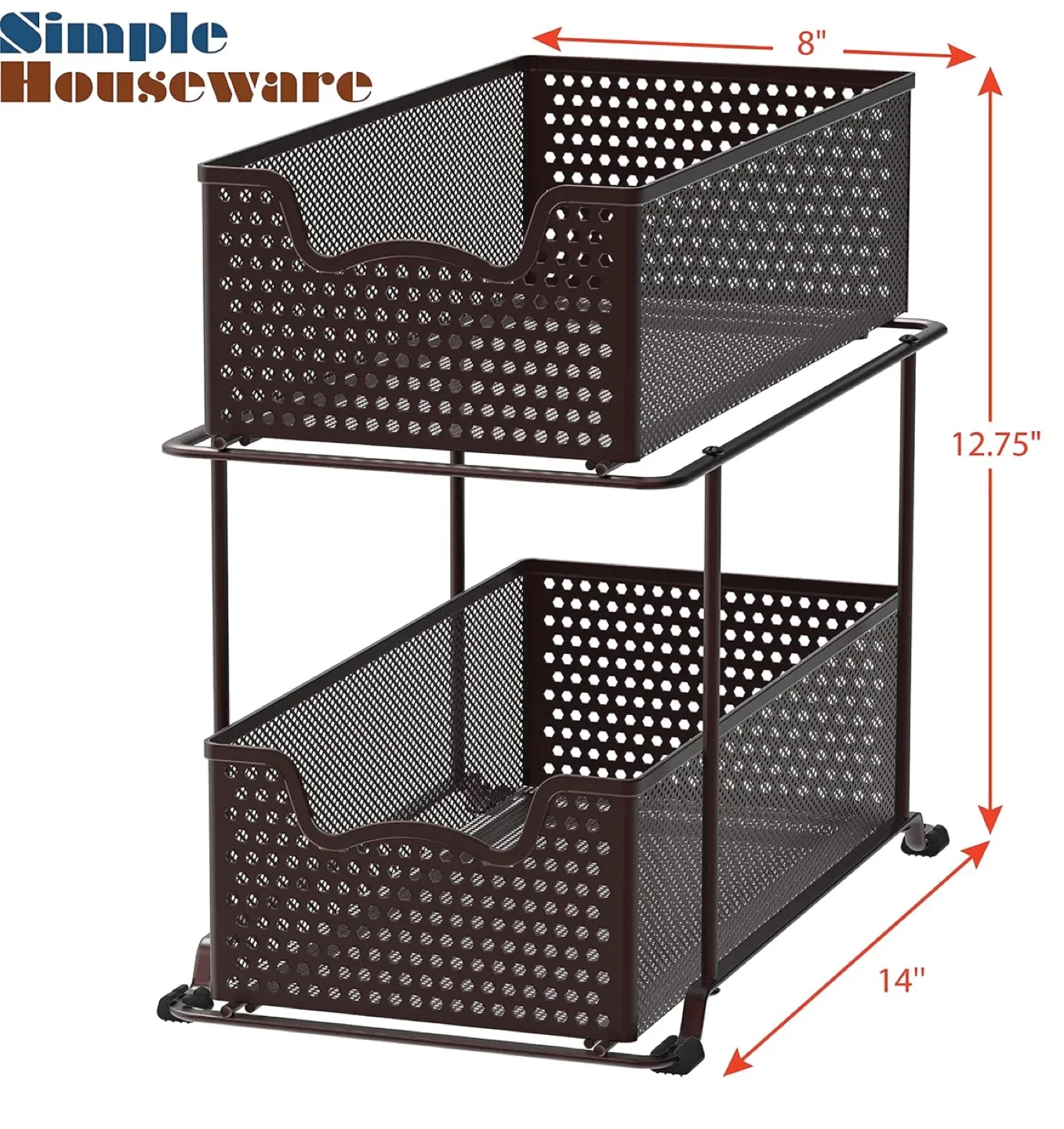 Tier Sliding Cabinet Basket Organizer Drawer image indicator(4)