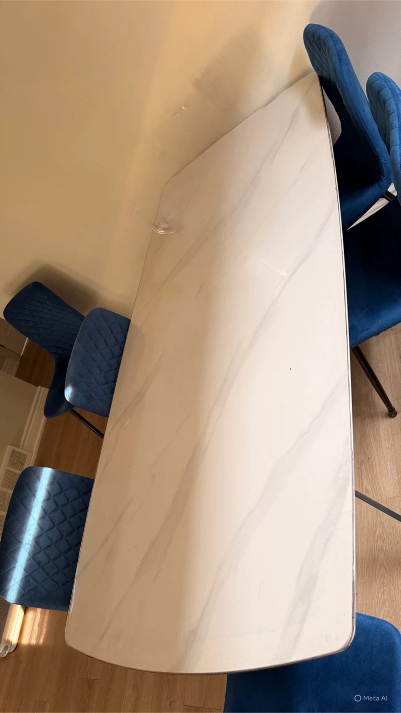 Modern Dining Table - White Top, Black Legs - photo 2