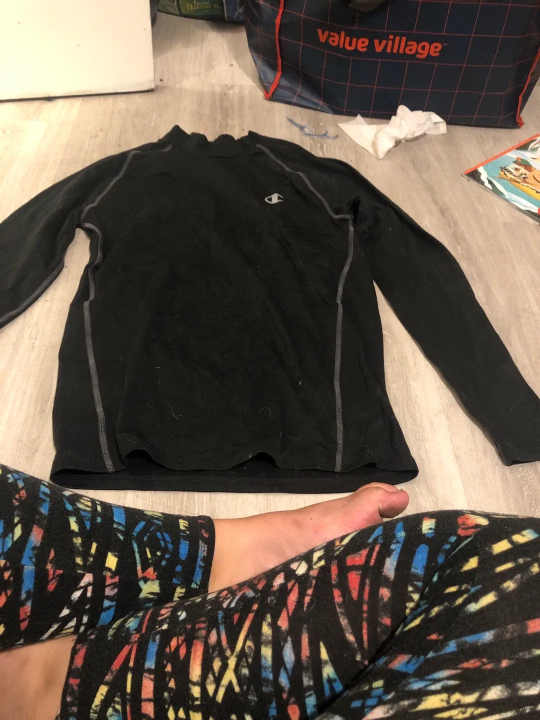 Champion Authentic Athleticwear Black Top - Size M thumbnail