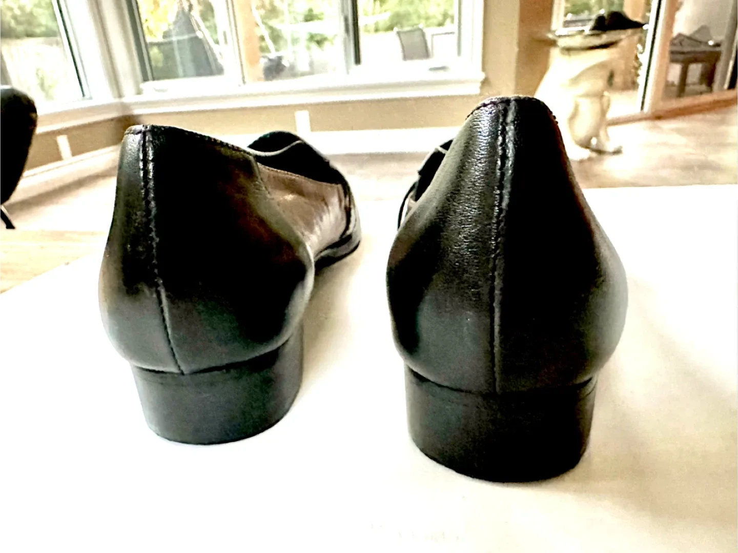 Amalfi by Rangoni Bronze Leather Block Heel Loafers size 9.5 AA image indicator(8)