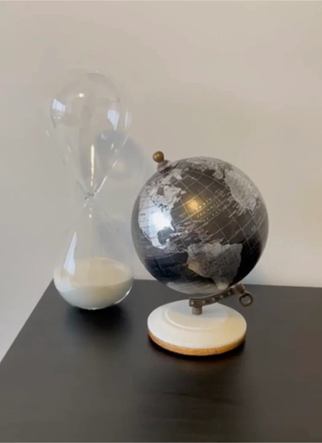 Decorative Globe & Hourglass Set thumbnail