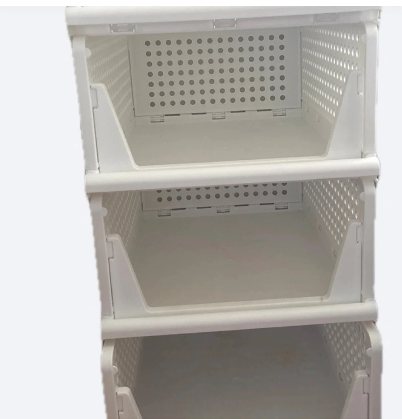 Stackable Storage Bins - White