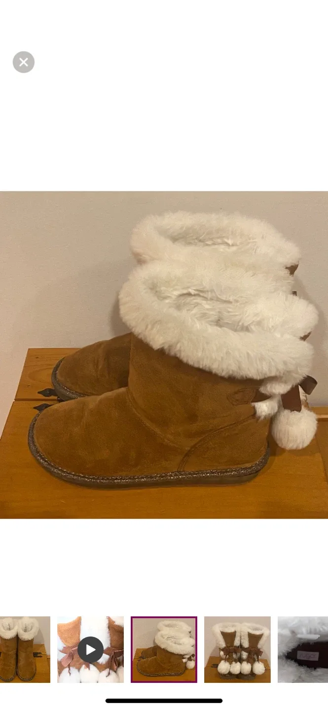 Sugar Brown Winter Boots with Pom Poms image indicator(2)