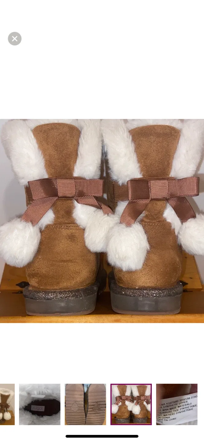 Sugar Brown Winter Boots with Pom Poms image indicator(6)