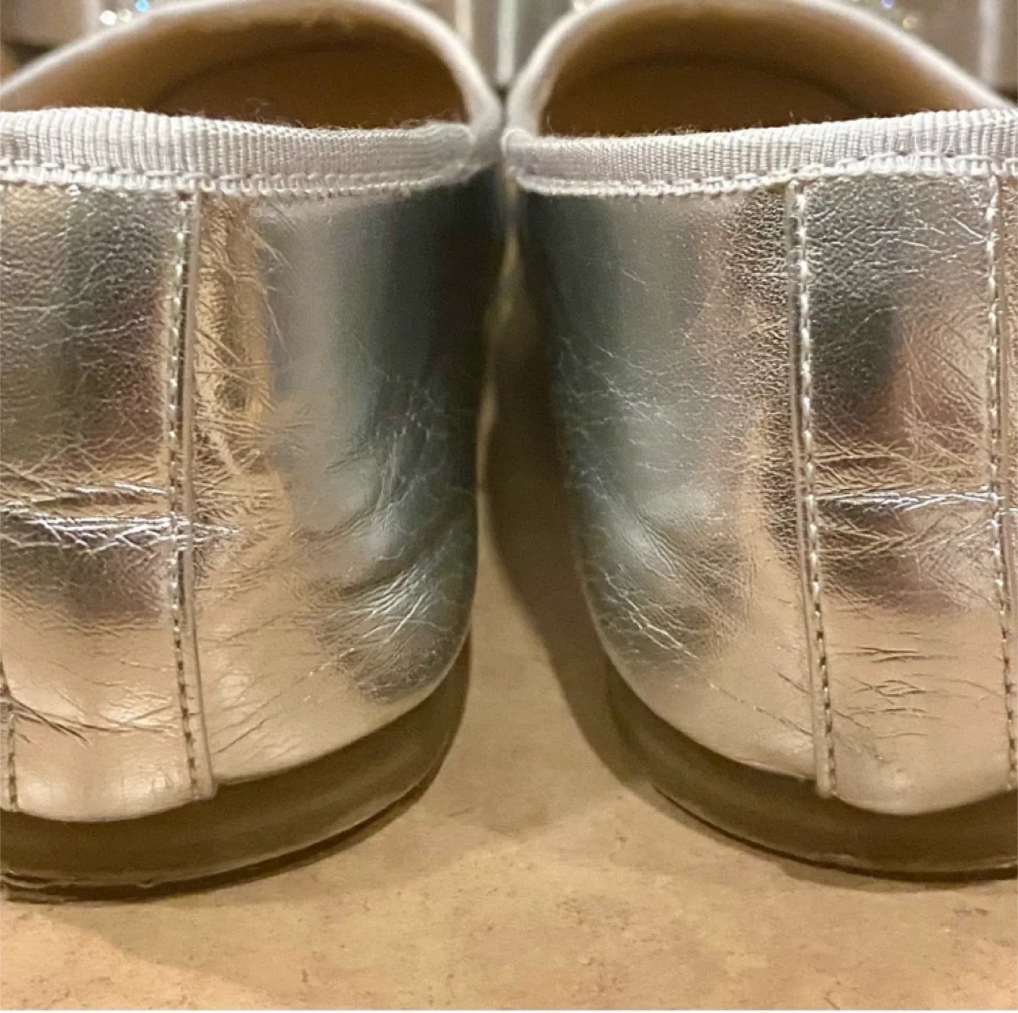 Cushionaire Silver Ballet Flats - Size 4 image indicator(4)