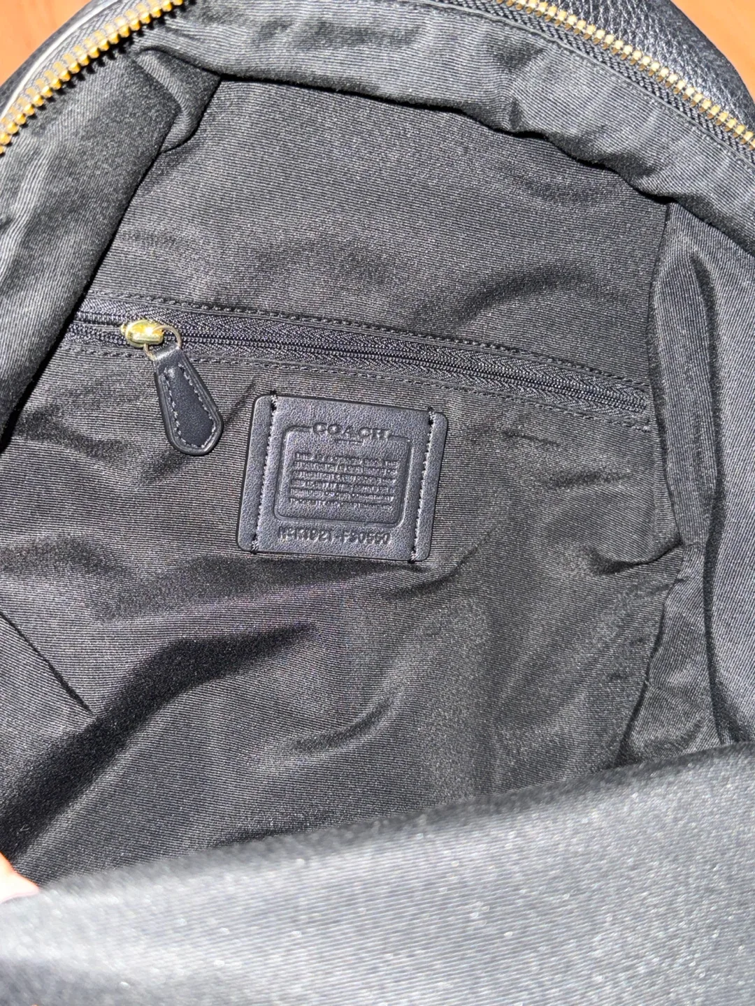 Coach Black Leather Backpack image indicator(3)