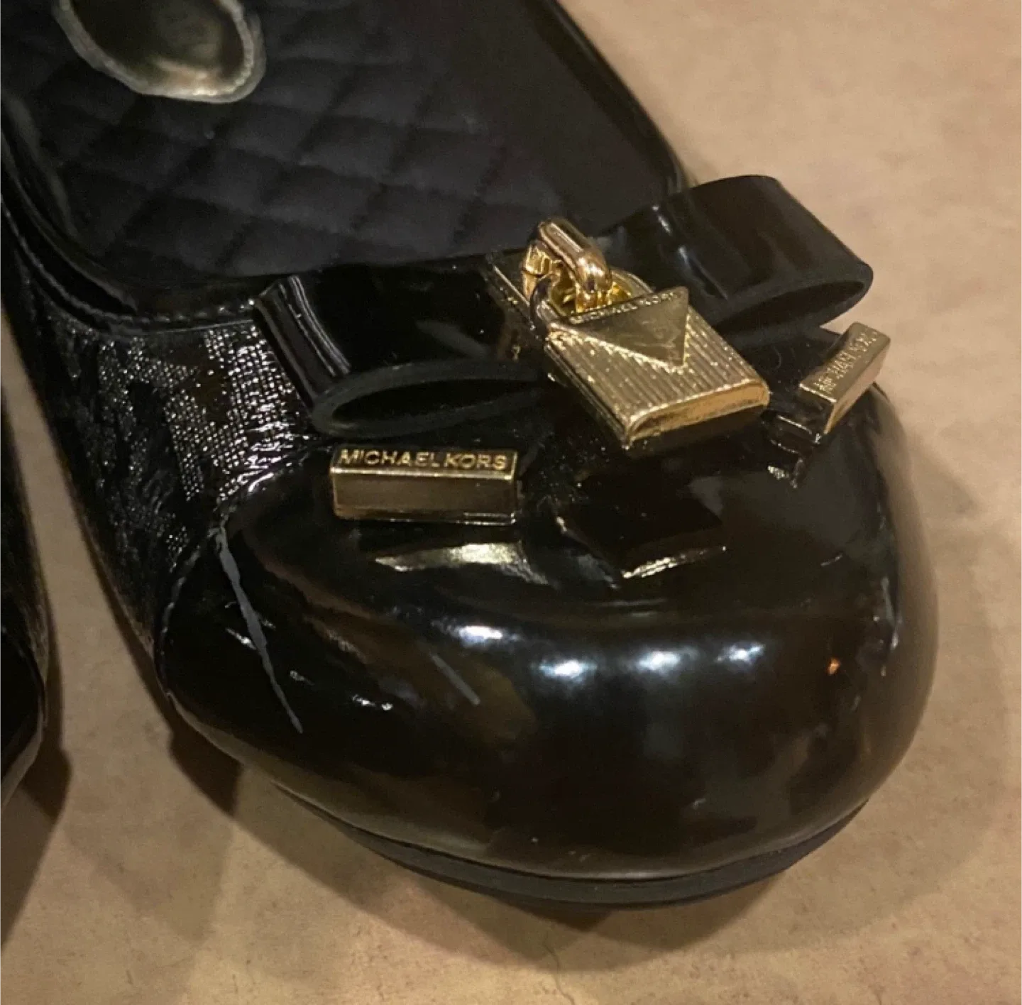 Michael Kors Black Patent Leather Flats - Size 4 image indicator(4)