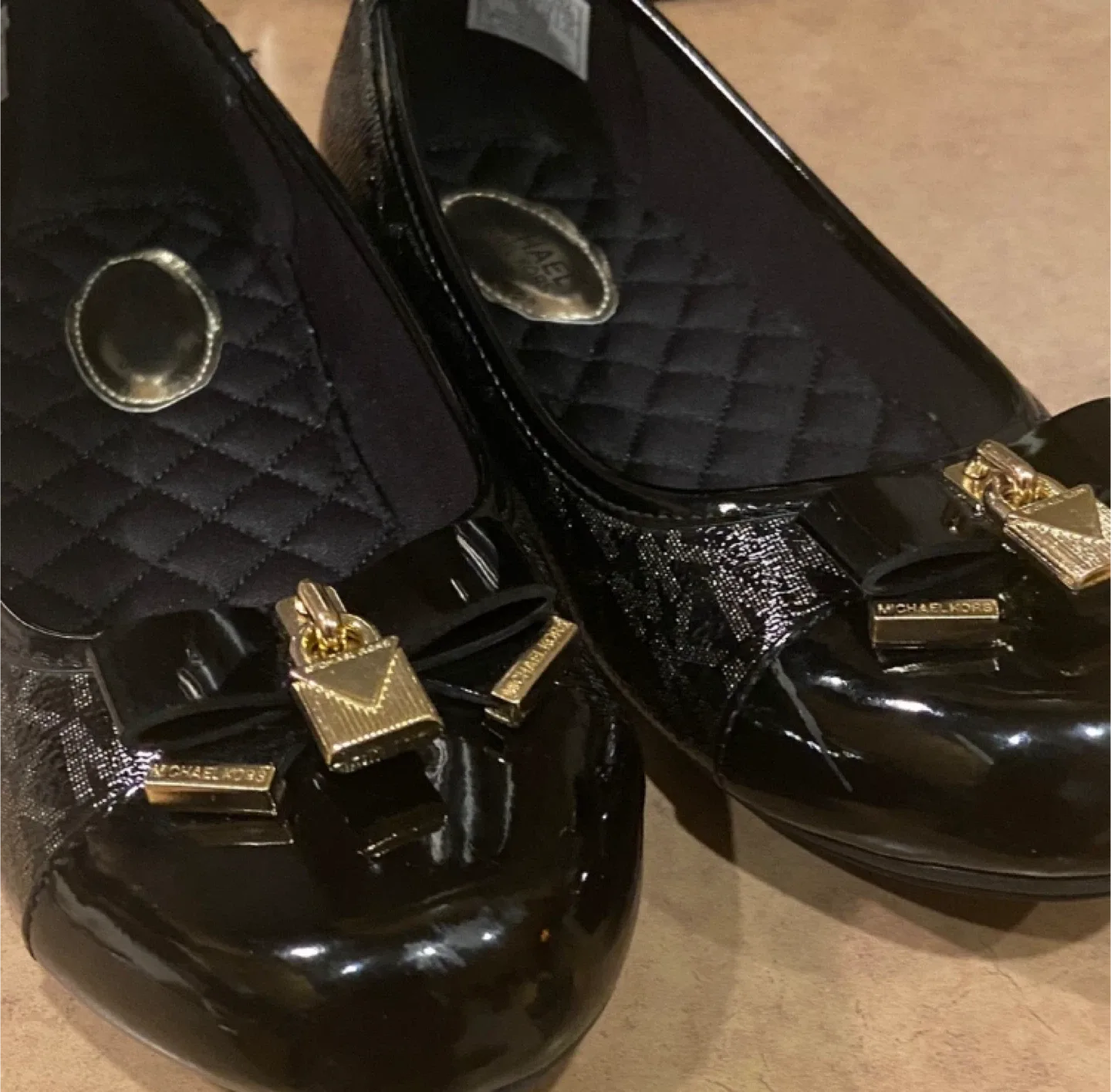 Michael Kors Black Patent Leather Flats - Size 4 image indicator(2)