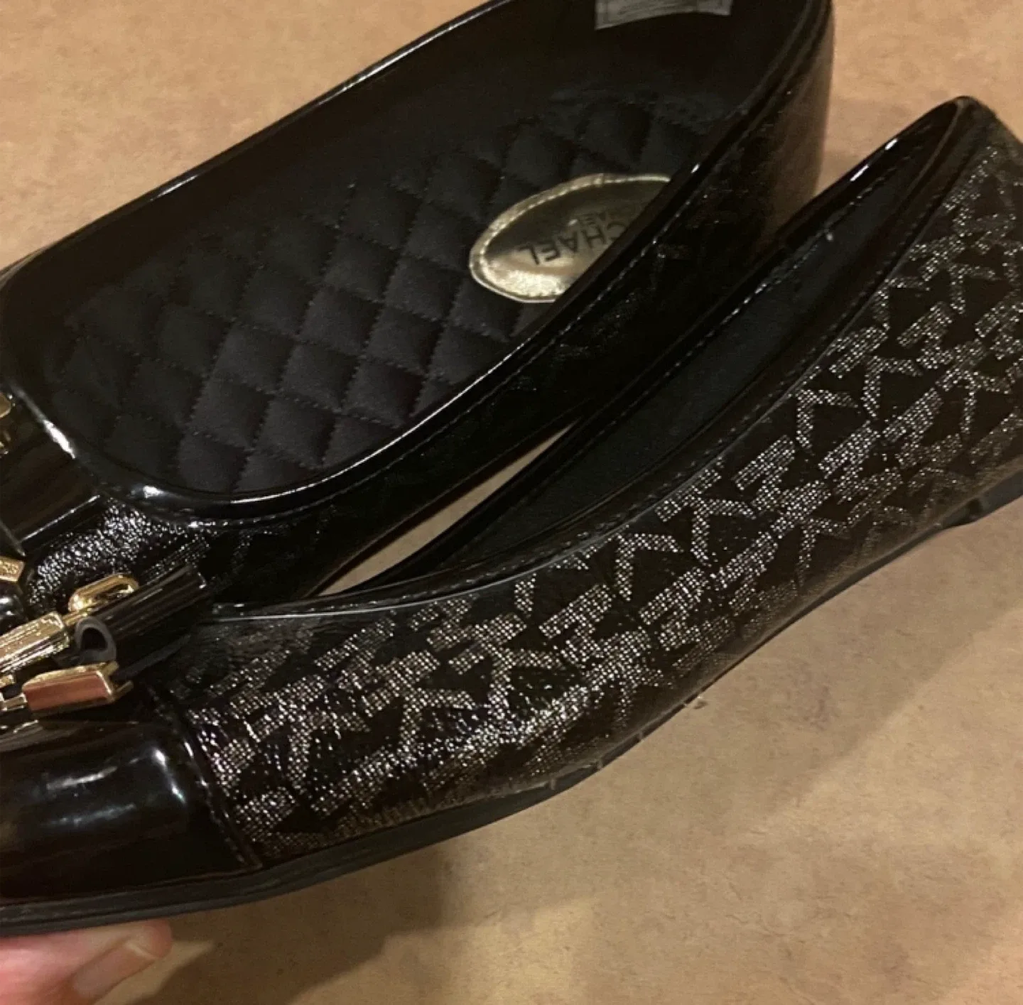 Michael Kors Black Patent Leather Flats - Size 4 image indicator(7)