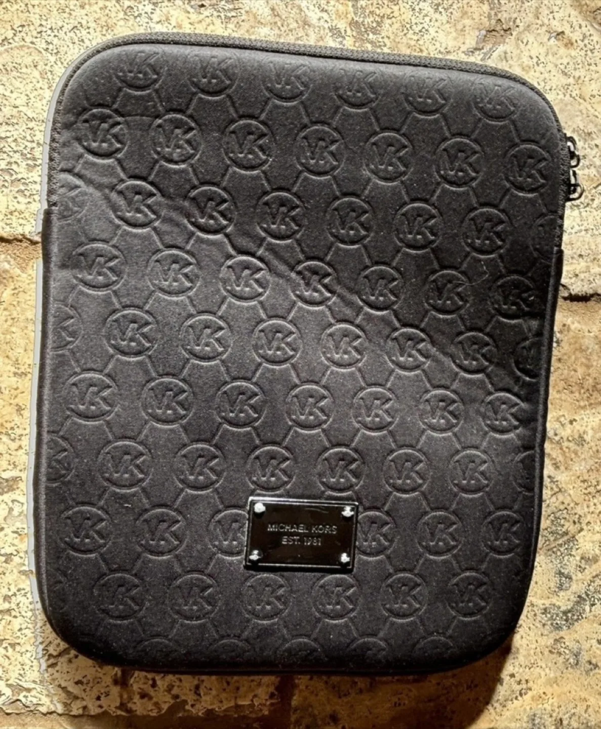 Michael Kors Black Embossed Logo iPad Tablet Case image indicator(3)