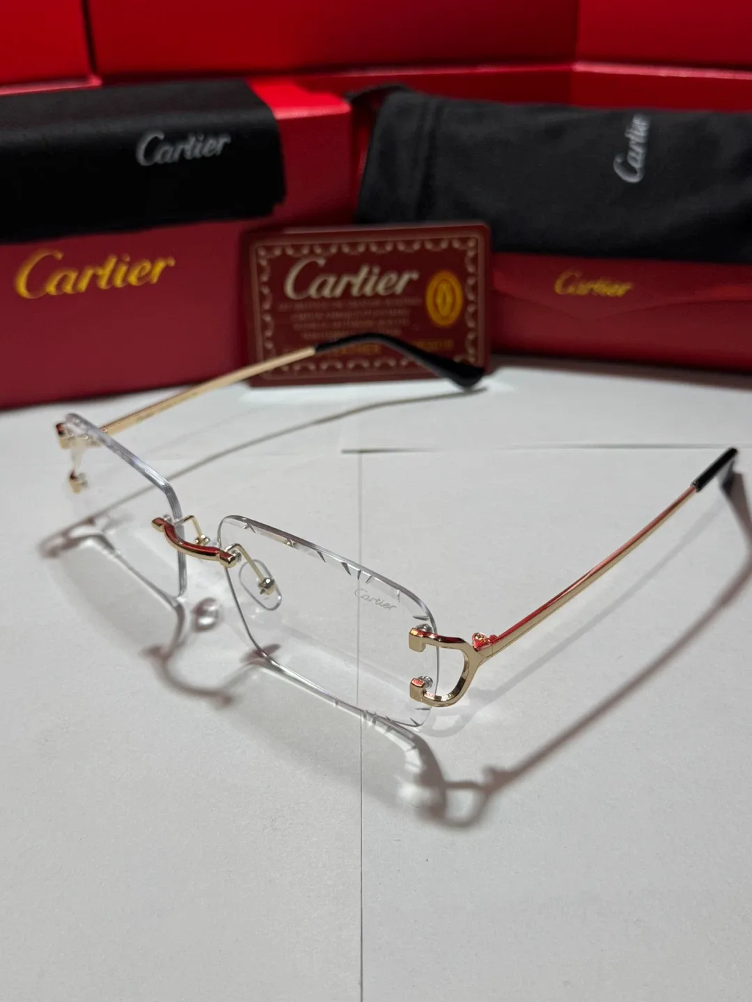 Cartier Big C Diamond Cut Glasses image indicator(2)