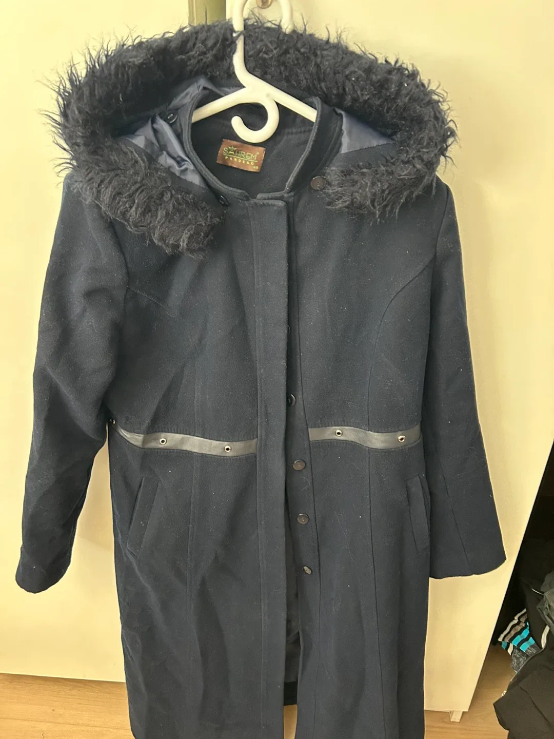 Sahrem Pardeso Black Winter Coat Size 46 thumbnail