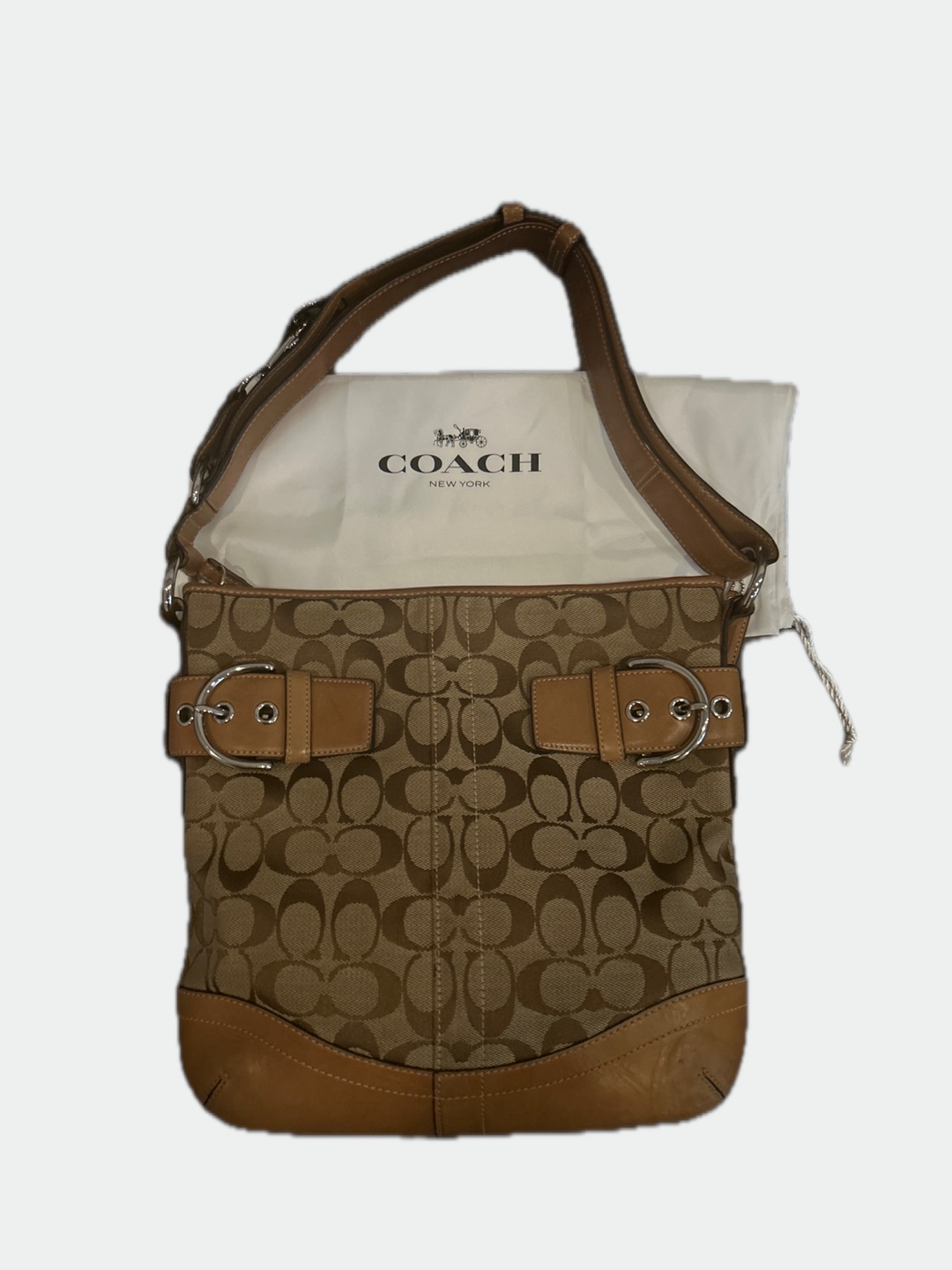 Coach Signature Canvas Bag with leather accents/trim - photo 2