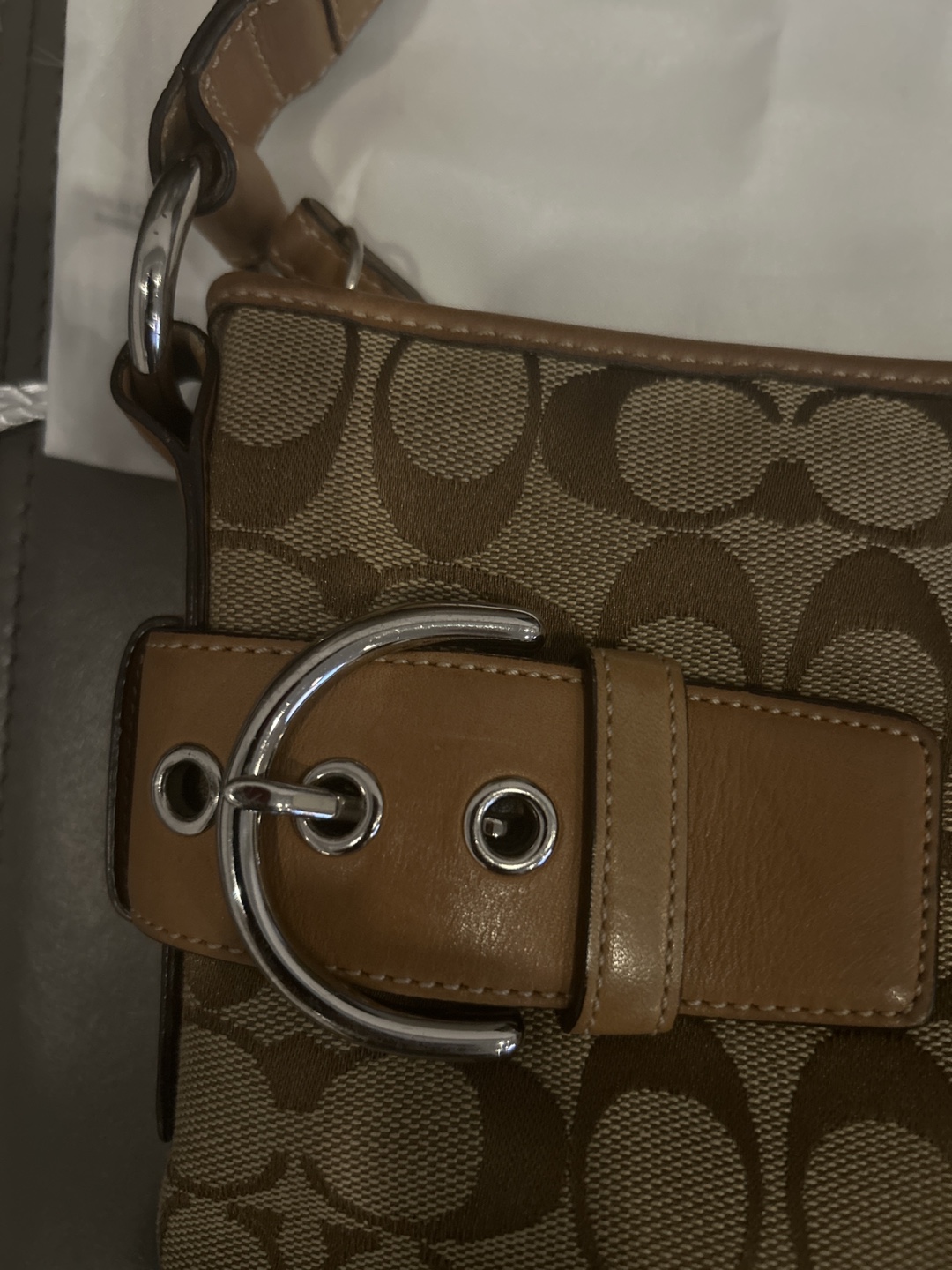 Coach Signature Canvas Bag with leather accents/trim - photo 3