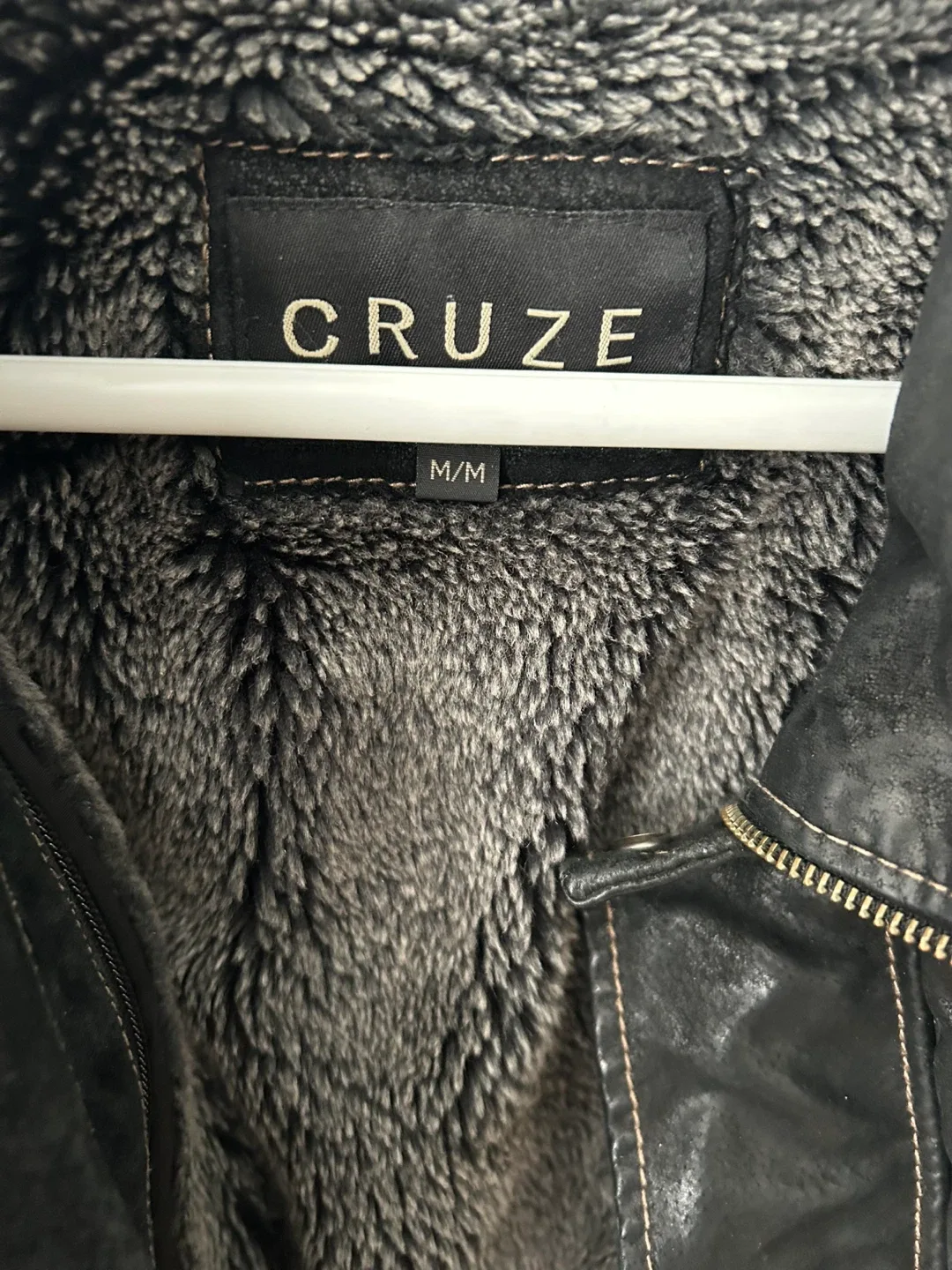 CRUZE Black Leather Jacket Size M/M image indicator(2)