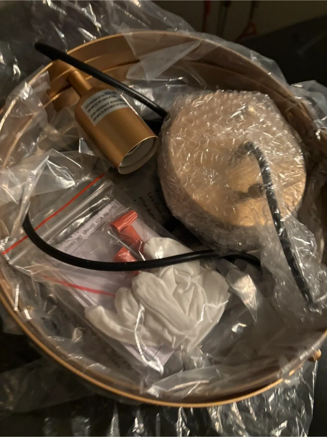 Q&S P2013-1 GD Gold Pendant Light - New in Box! image indicator(2)