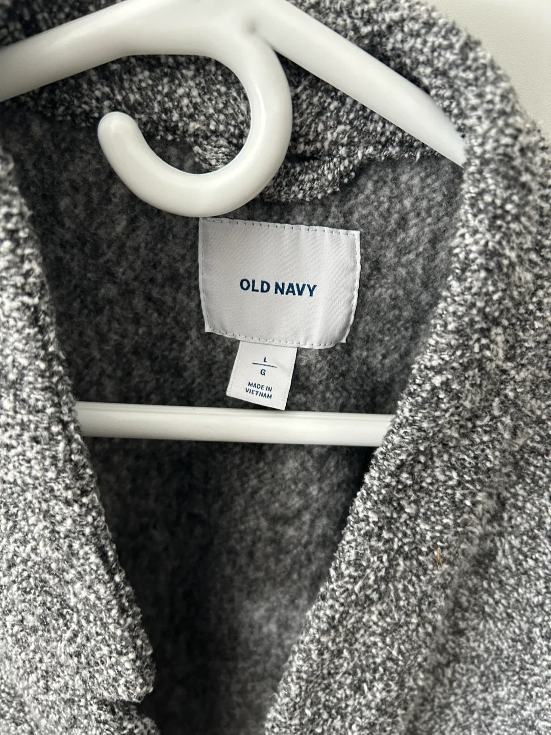 Old Navy Grey Textured Blazer - Size L image indicator(2)