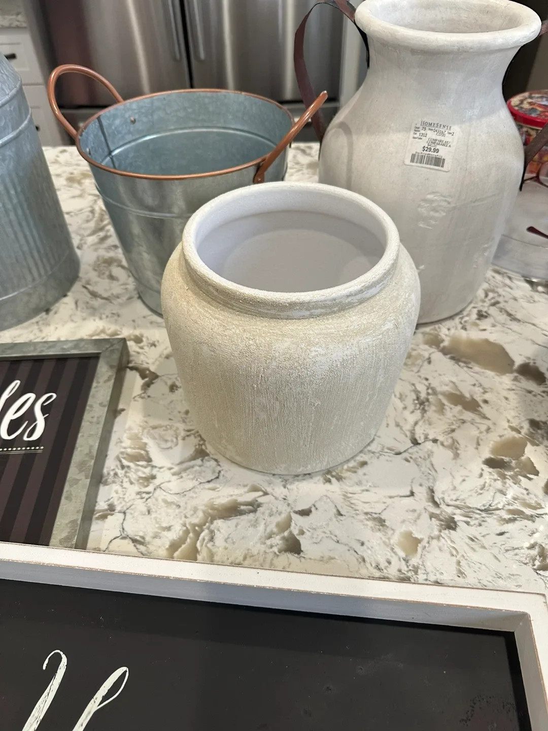 Homesense cream Vase thumbnail