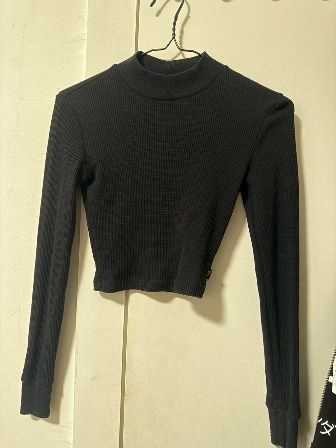 TNA Black Waffle Knit Long Sleeve - XS image indicator(2)
