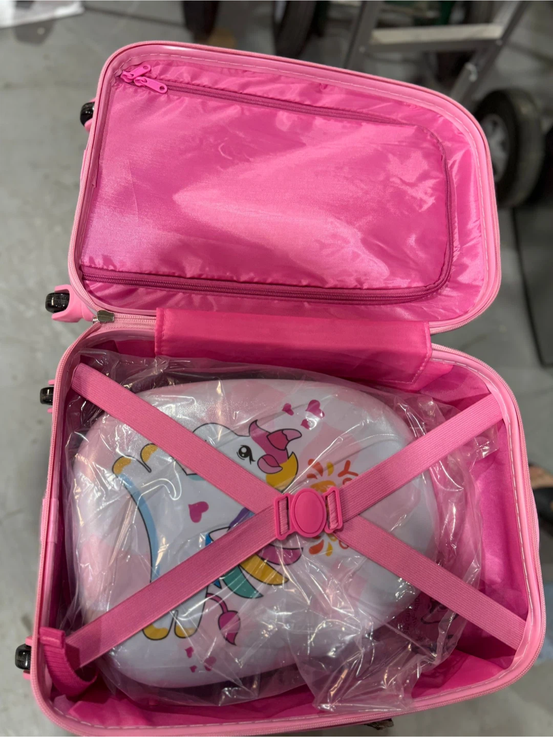 Pink Unicorn Kids Rolling Luggage - photo 2