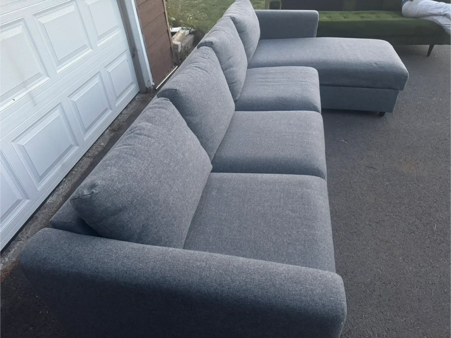 Ikea Grey Sectional Sofa with Chaise Lounge image indicator(3)