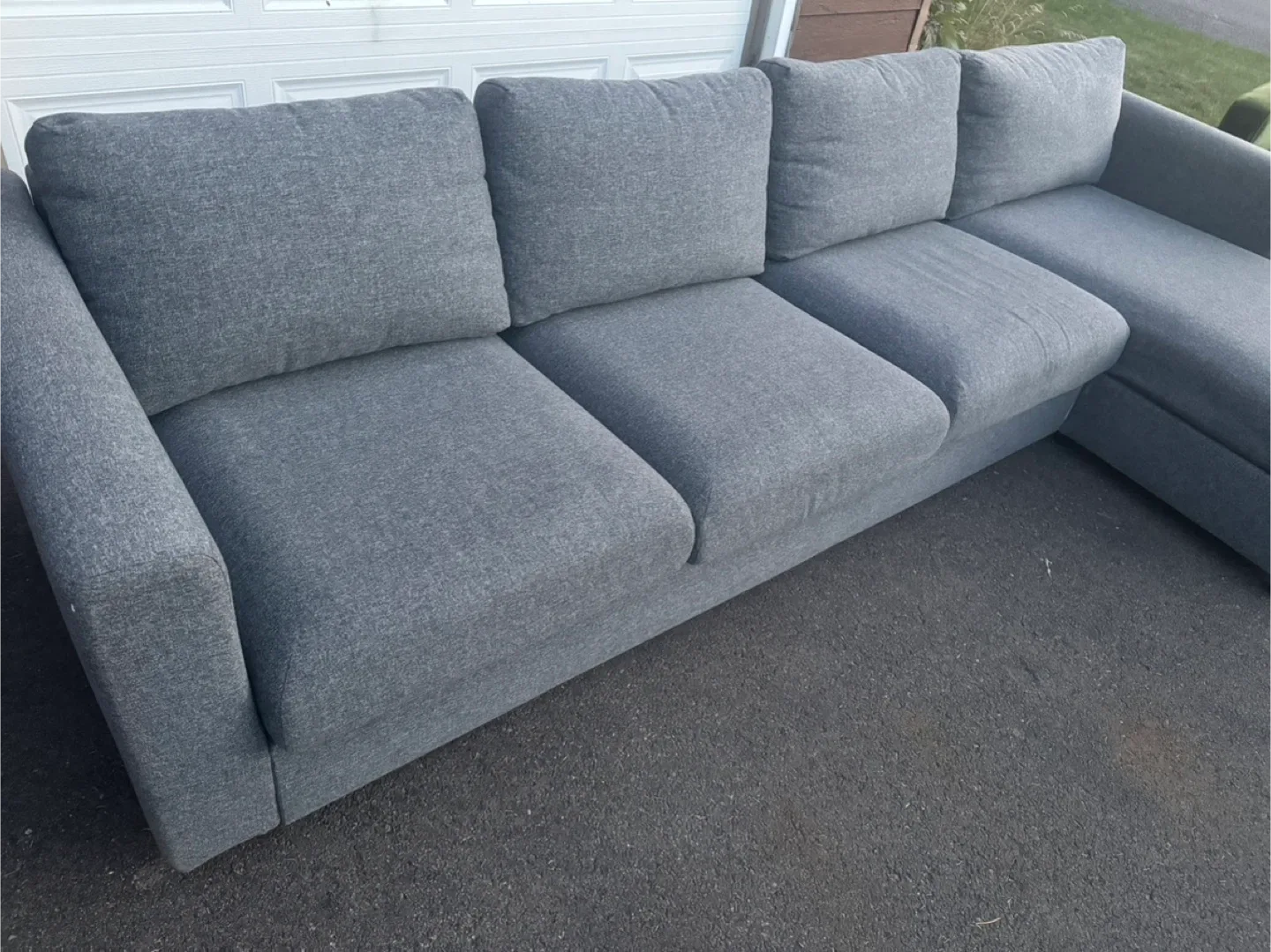 Ikea Grey Sectional Sofa with Chaise Lounge image indicator(5)