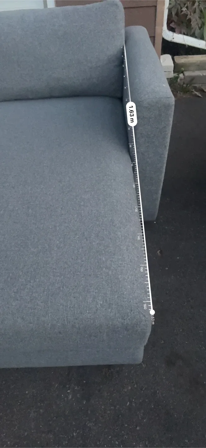 Ikea Grey Sectional Sofa with Chaise Lounge image indicator(7)