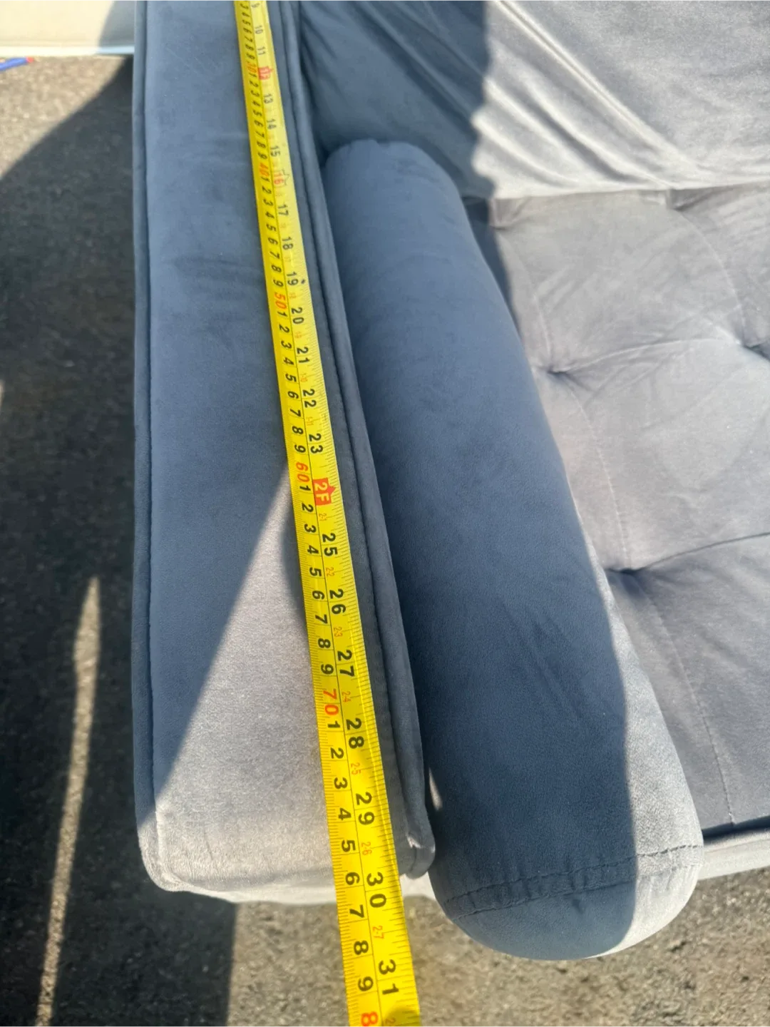 Grey Velvet Tufted Loveseat image indicator(6)